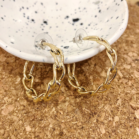 Maksym // Gold Plated Hoops