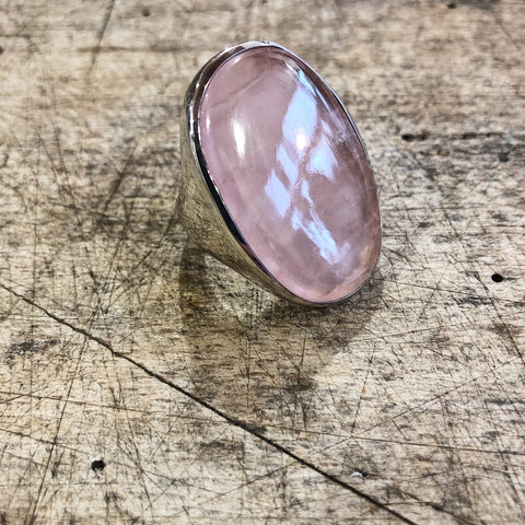 Kailas // Sterling Silver and Rose Quartz RIng