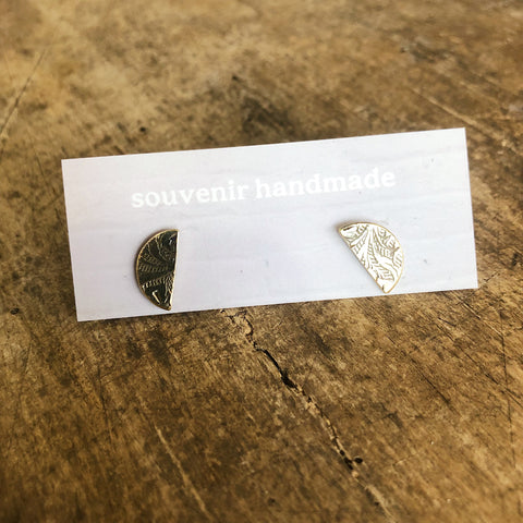 Souvenir // Half Moon Stud Earrings