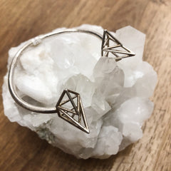 White Feather Design // Crystalized Mountain Cuff Silver