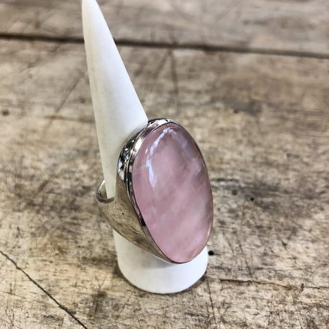 Kailas // Sterling Silver and Rose Quartz RIng