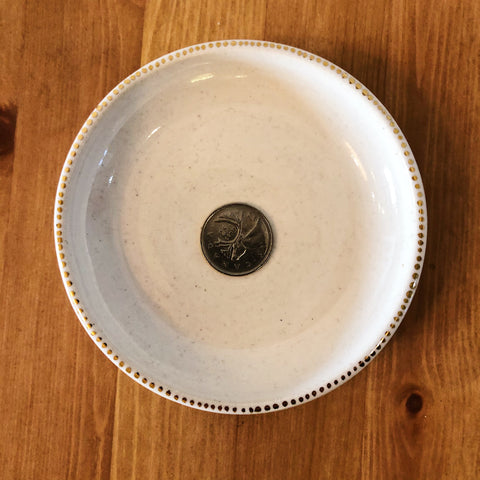 Shayna Stevenson // Gold Dot Ceramic Dish