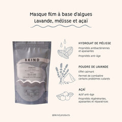 BKind // ALGAE PEEL-OFF MASK - LAVENDER, LEMON BALM AND ACAI
