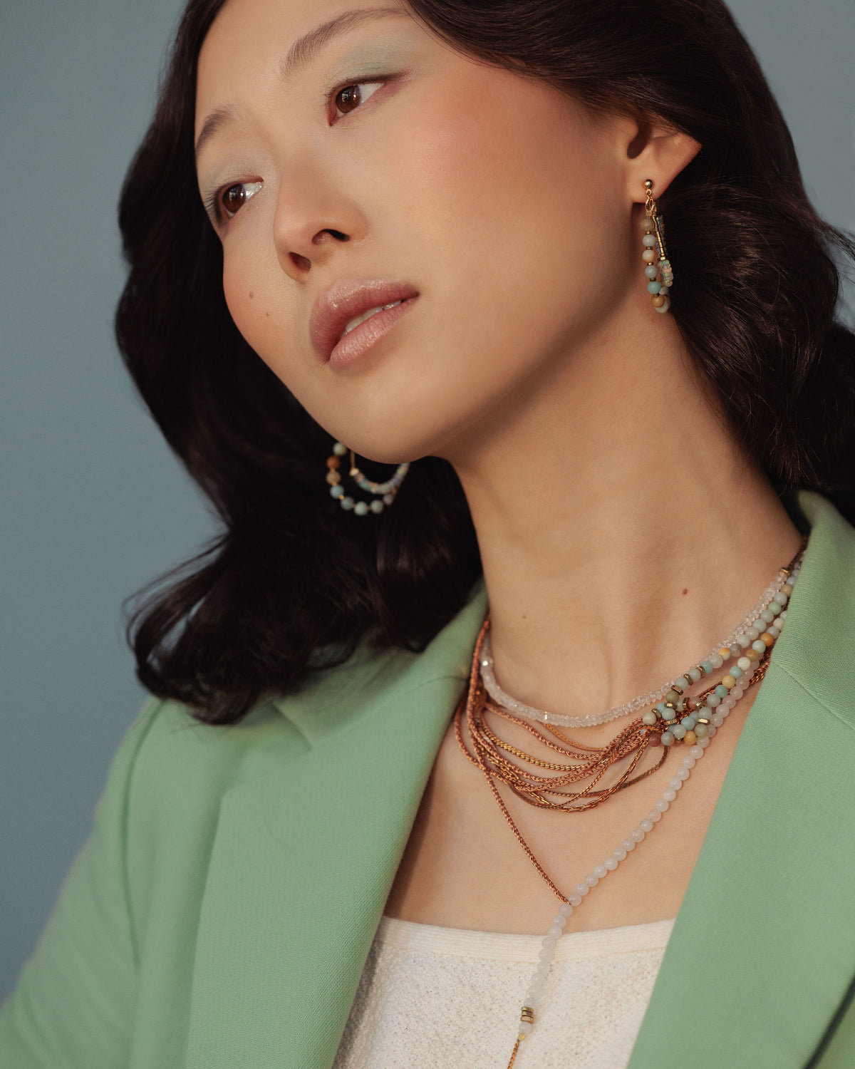 Hailey Gerrits // Leilani Earrings Amazonite