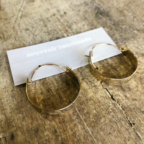Souvenir // Brass Coin Stud Earrings