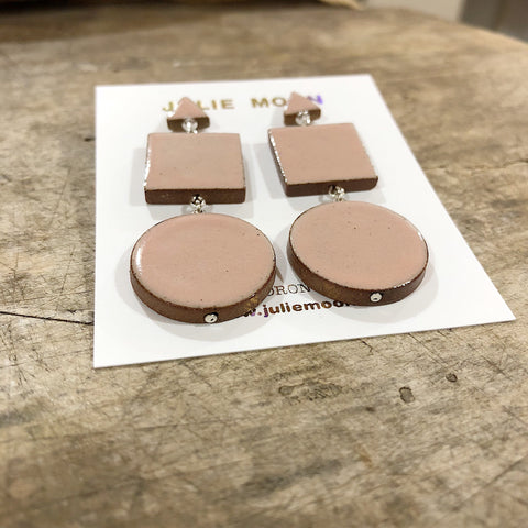 Julie Moon // Ceramic Earrings Blush Triplet