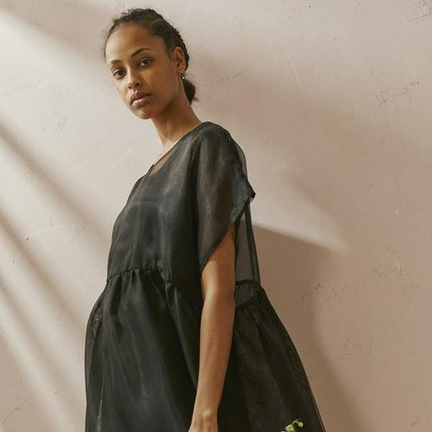 Noemiah // Tulipe Dress Black Silk