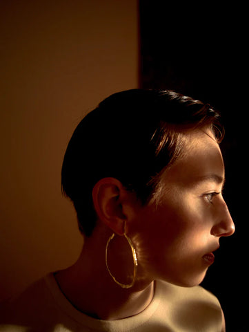 Gabrielle Desmarais // Bifora Earrings Brass